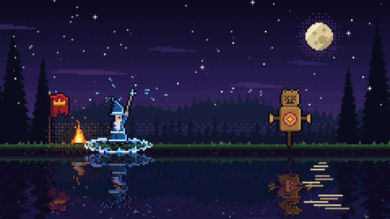 Pixel wizard crypto animation