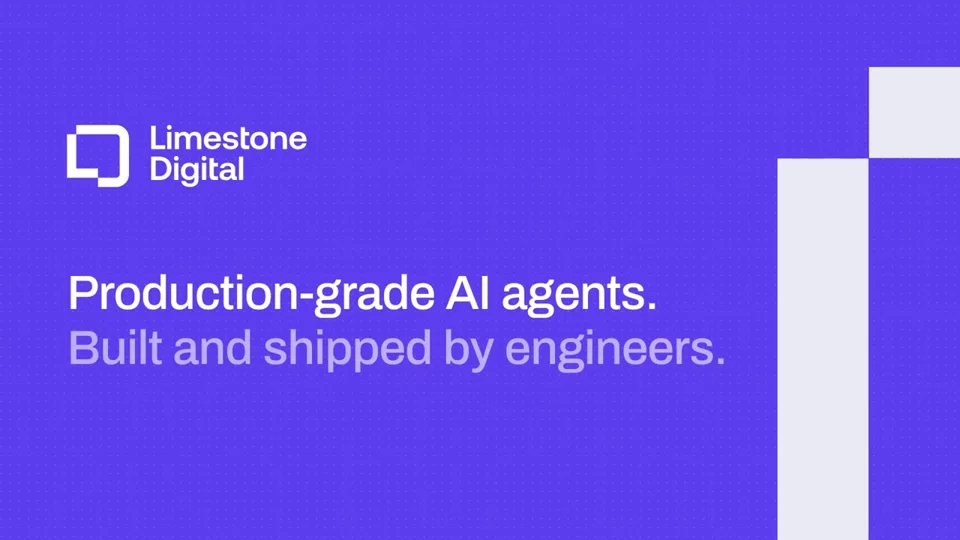 Limestone Digital launch video on production AI agents