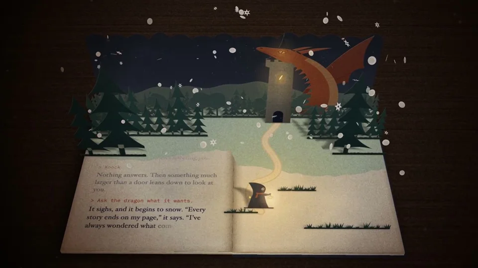 Pop-up storybook animates an AI Dungeon dragon encounter