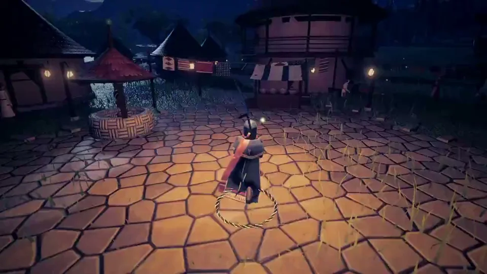 Trailer for a browser open-world game with a hooded hero