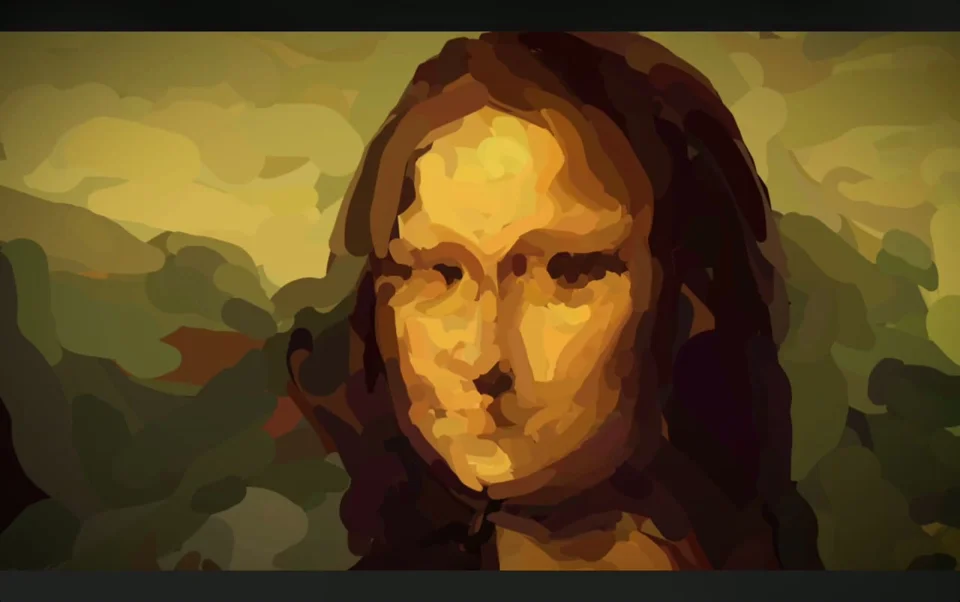 Mona Lisa painted in After Effects shape layers