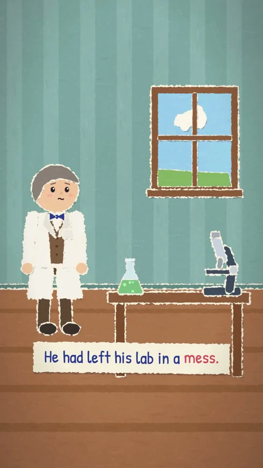 Paper-cutout Alexander Fleming discovers penicillin
