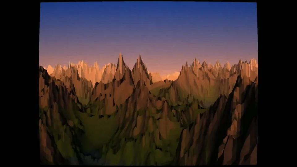 Retro DOS demoscene demo synced to tracker music