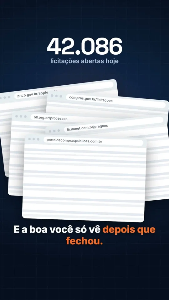 Radar sweep finds public tenders for a Brazilian SaaS ad