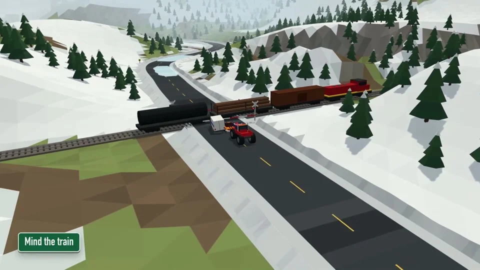 Low-poly racing game trailer for an original arcade title