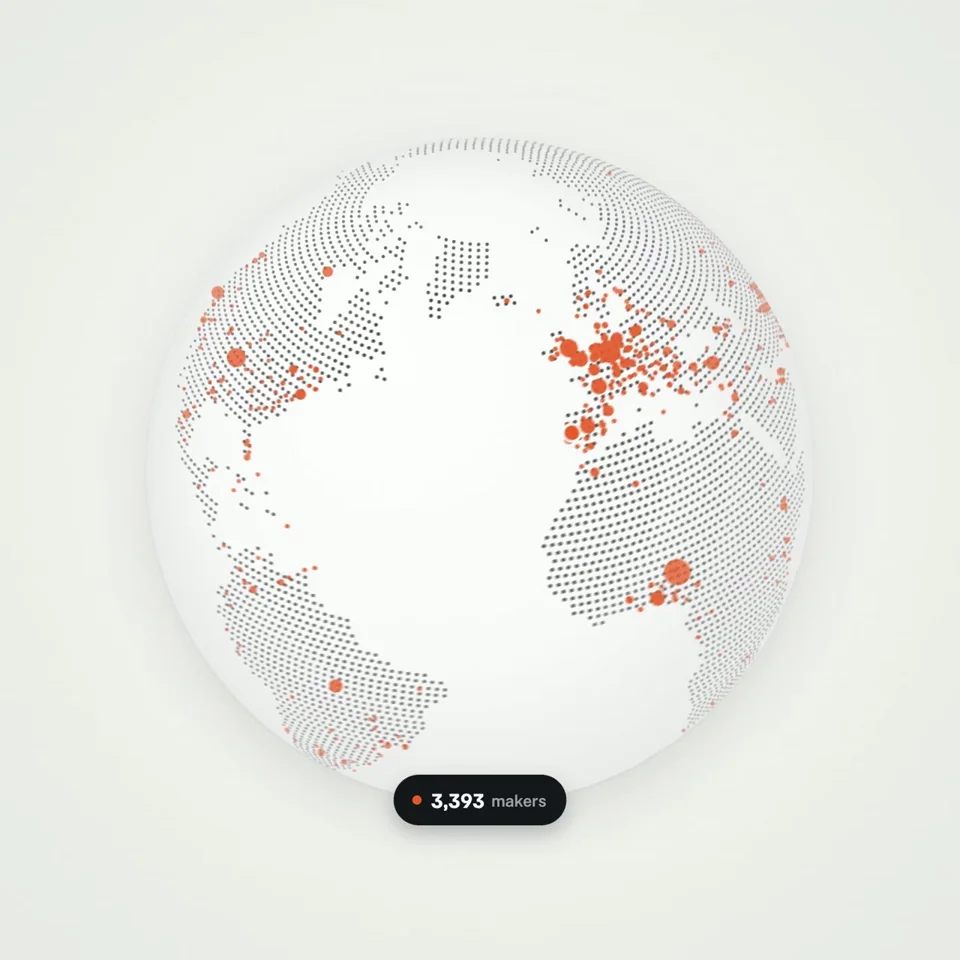 MakerMap product story morphing through app screens