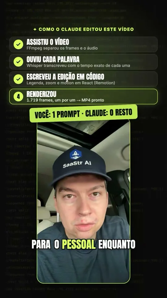 Selfie clip lists the steps of its own AI edit