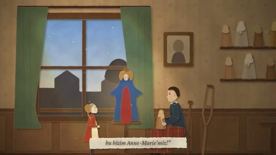 Paper-cut Rilke tale with a doll maker and his daughter