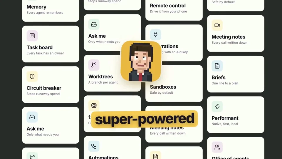 UI-morph showreel lands on an agent dashboard grid
