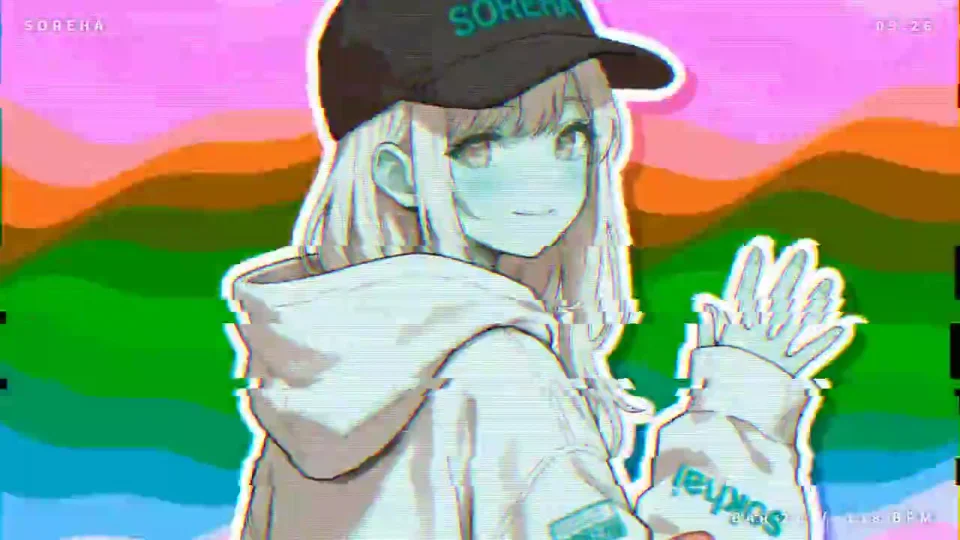 Psychedelic glitch MV built from a still character portrait