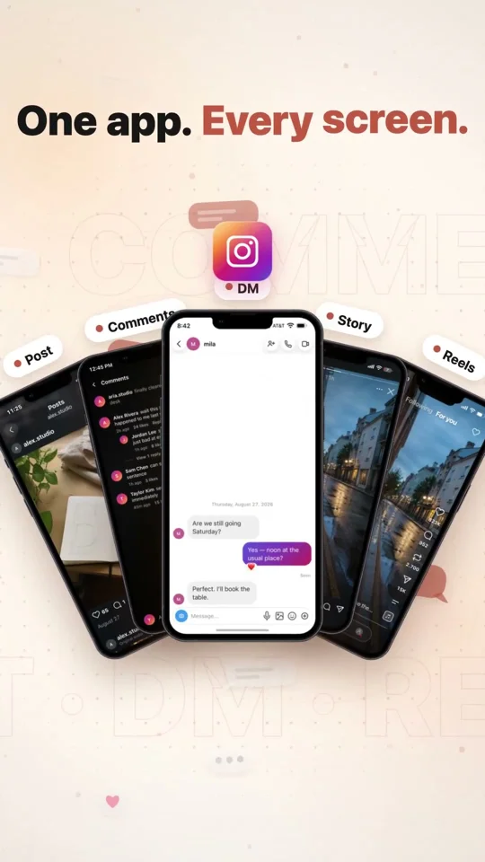 Phone-mockup ad for a fake-chat screenshot maker app