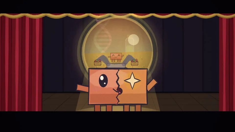 Cartoon Claude cracks under a spotlight on stage