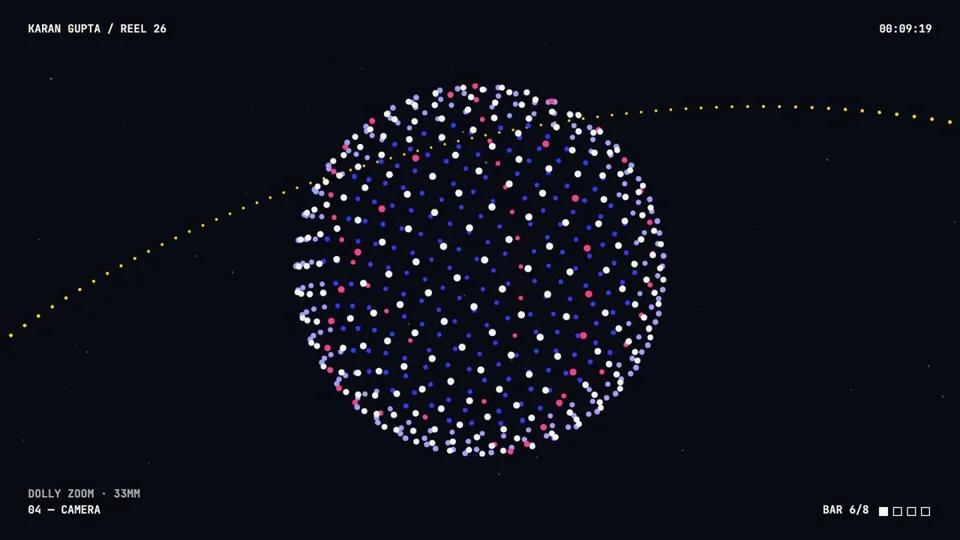 Bold 'Move' type, shape wipes and glitch lines in a 15s reel