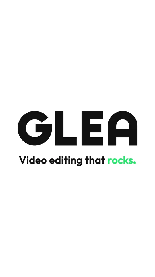 Green dot morphs into the GLEA logo with elastic easing