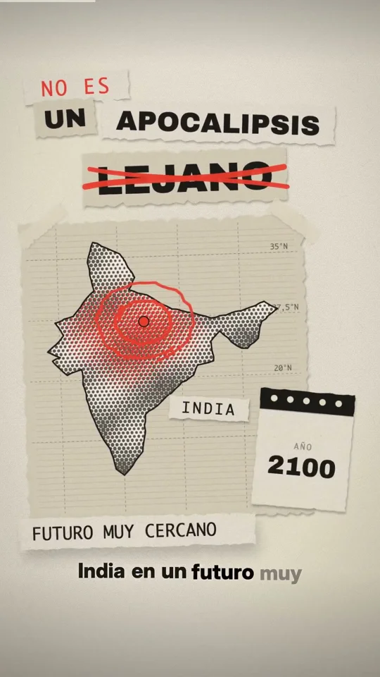 Paper-collage explainer maps the novel 'El Ministerio del Futuro'