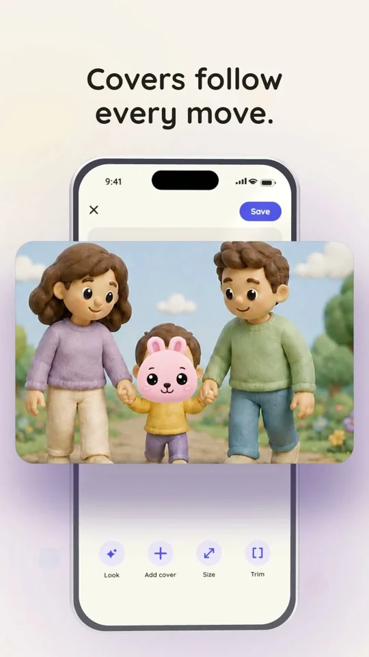 Pastel stickers and a phone mockup launch a kids' privacy app