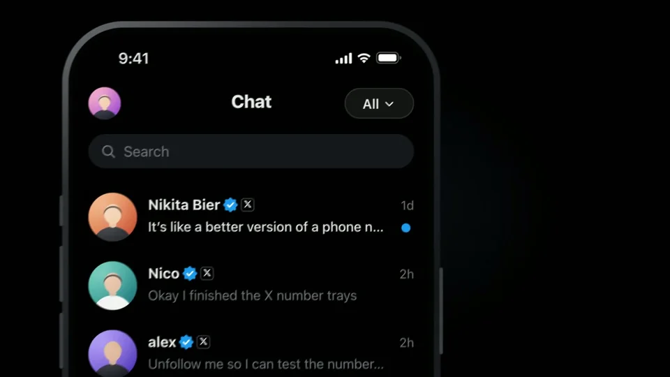 Phone dialog shares and enters an X Number in dark mode