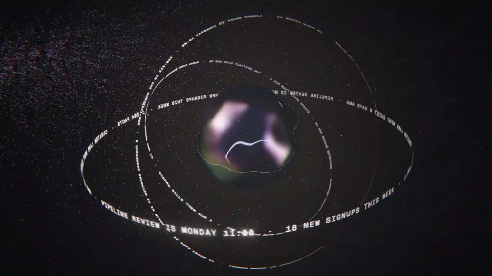 Chrome spheres orbit inside rings of company facts