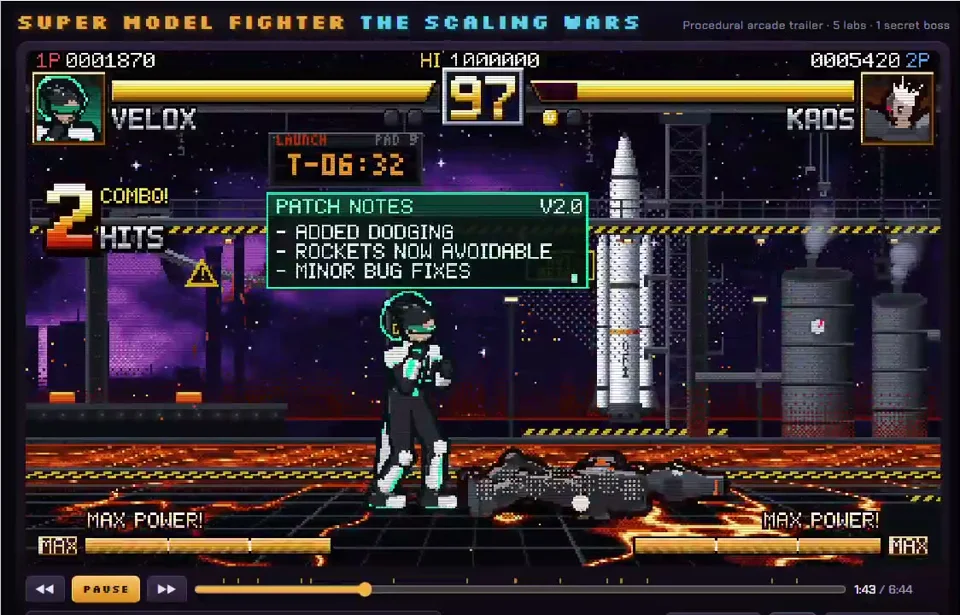 AI labs recast as fighters in a Street Fighter-style trailer
