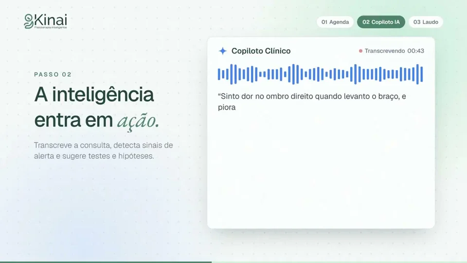 Soft green type introduces the Kinai clinical copilot