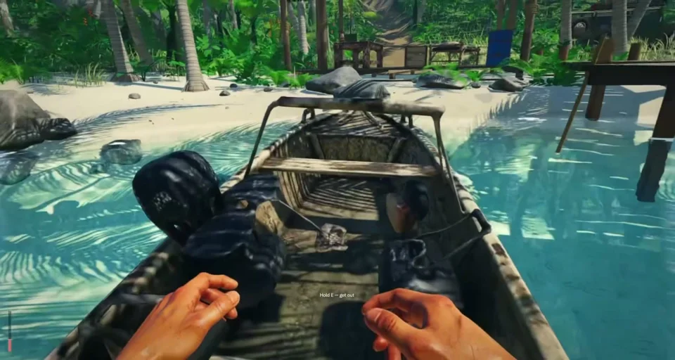 First-person survival on a tropical island with a boat and AK-47
