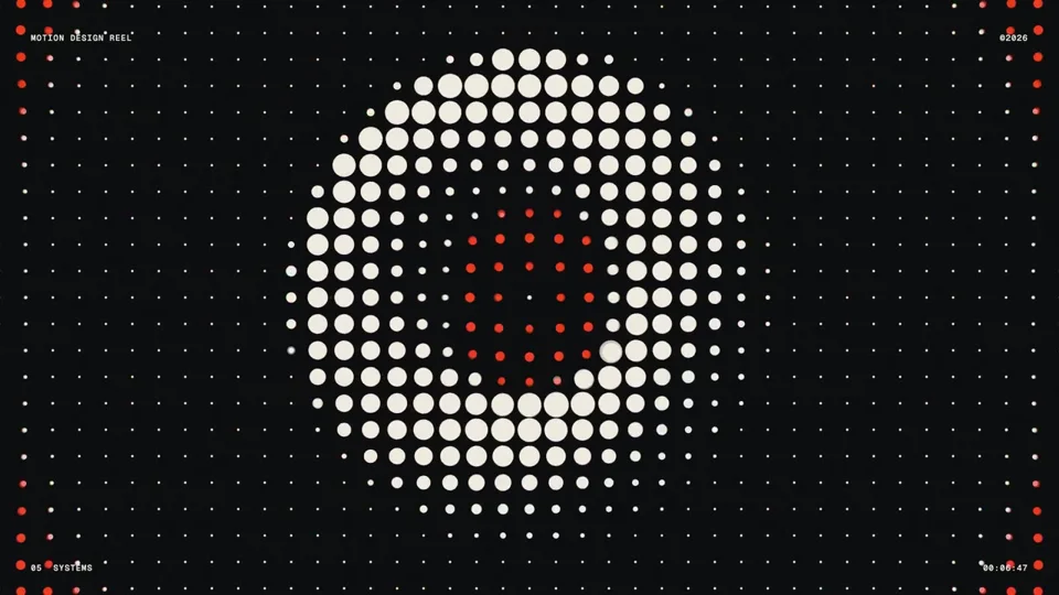 Bold type and a spinning cube in a 15-second motion reel