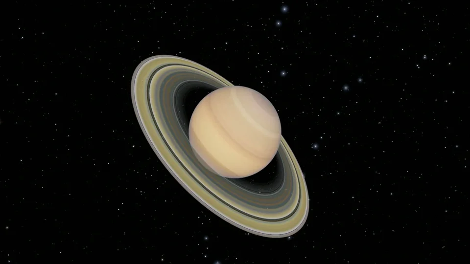 Camera flies from Earth and Saturn out to the cosmic web