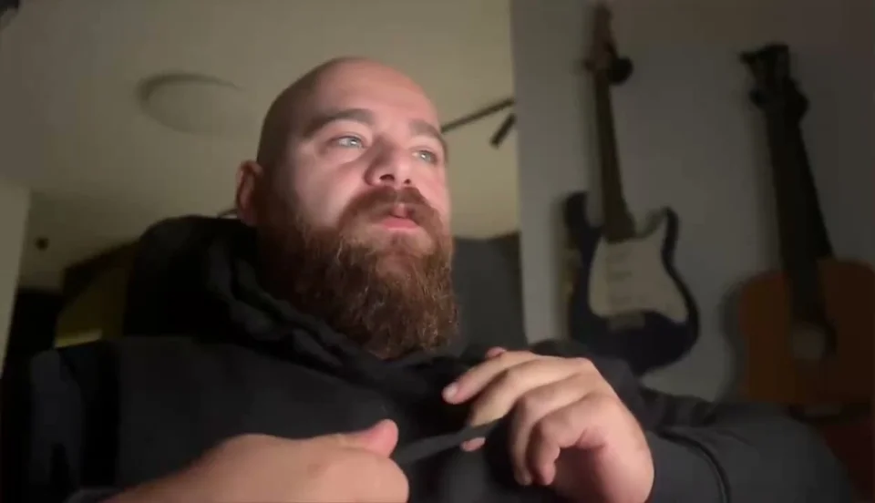 Bearded man's talking-head clip cut down to remove filler pauses
