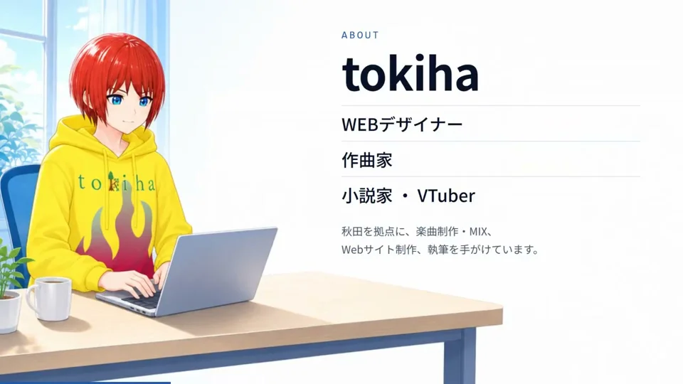 Freelancer's logo and service stats animate in clean Japanese titles