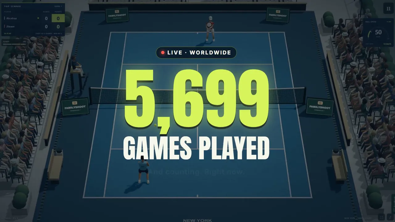 Tennis game launch video