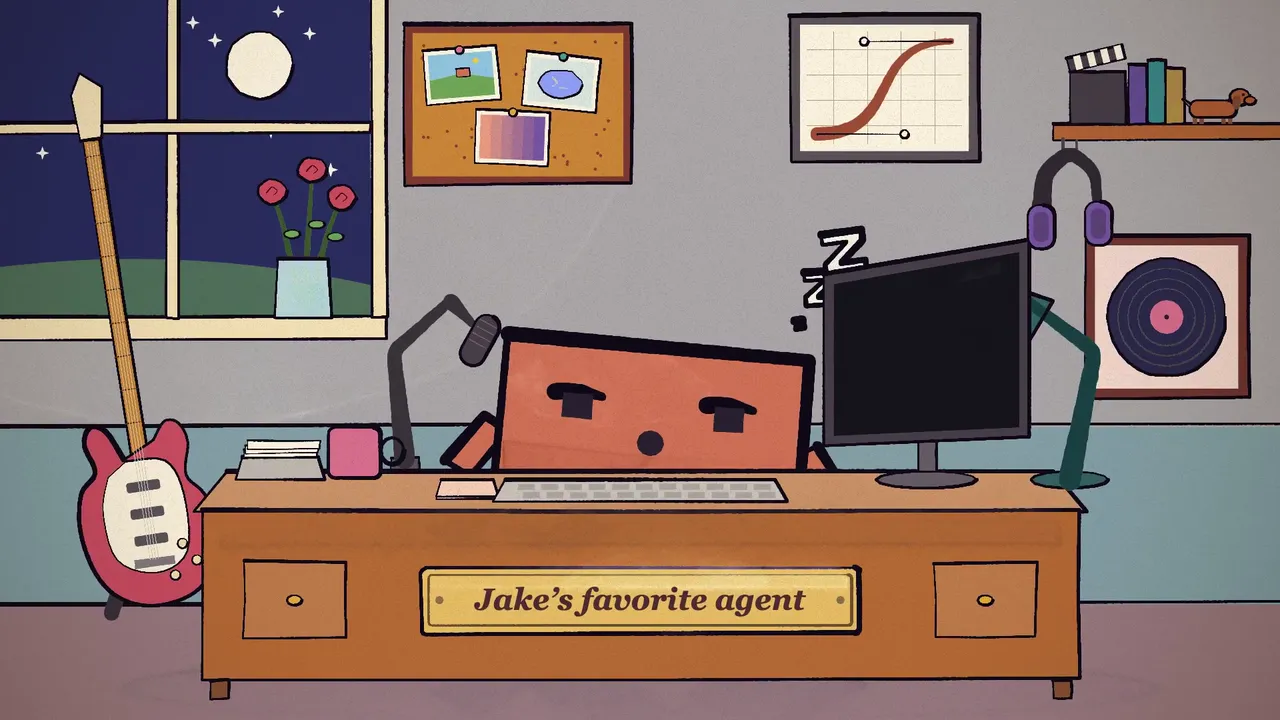 Animated agent session story