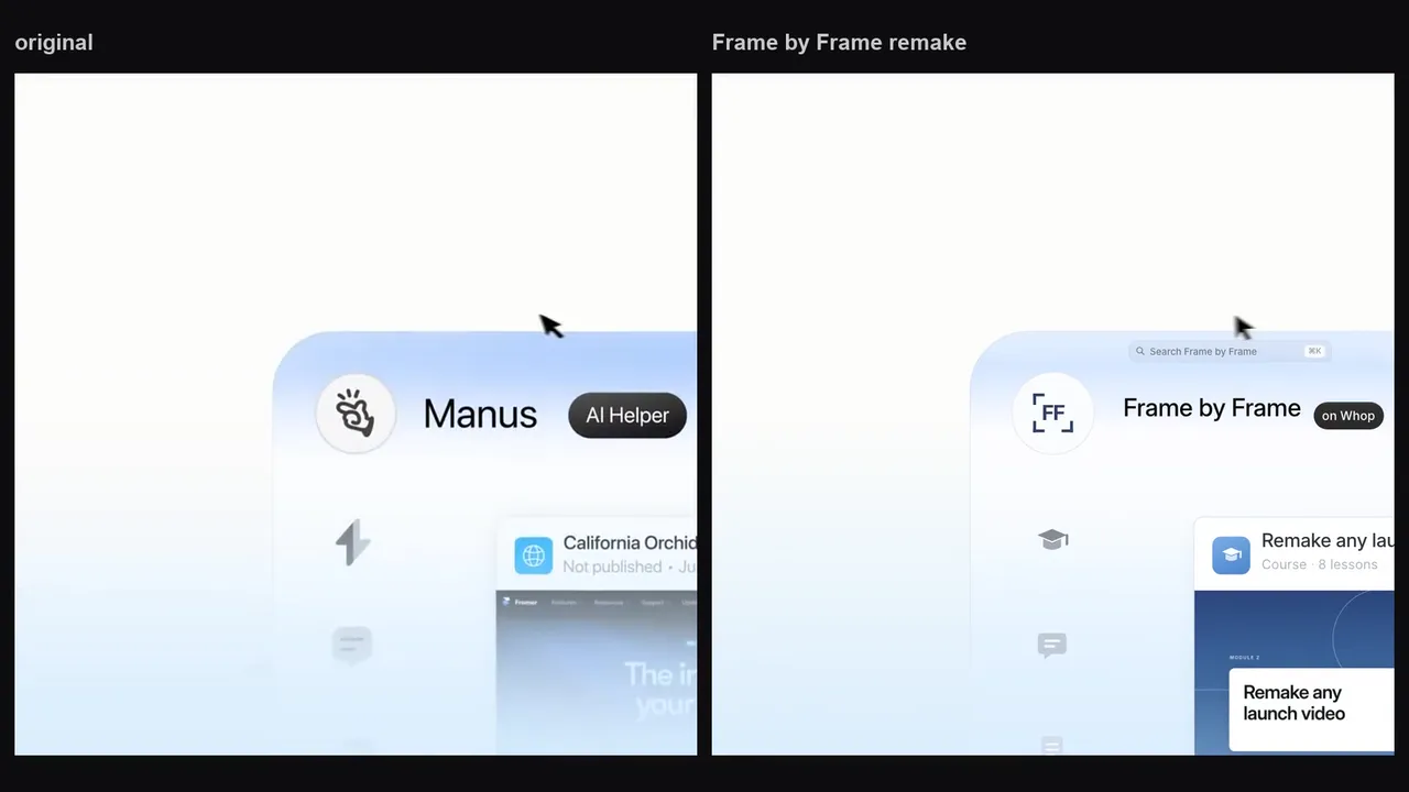 Launch video remake comparison