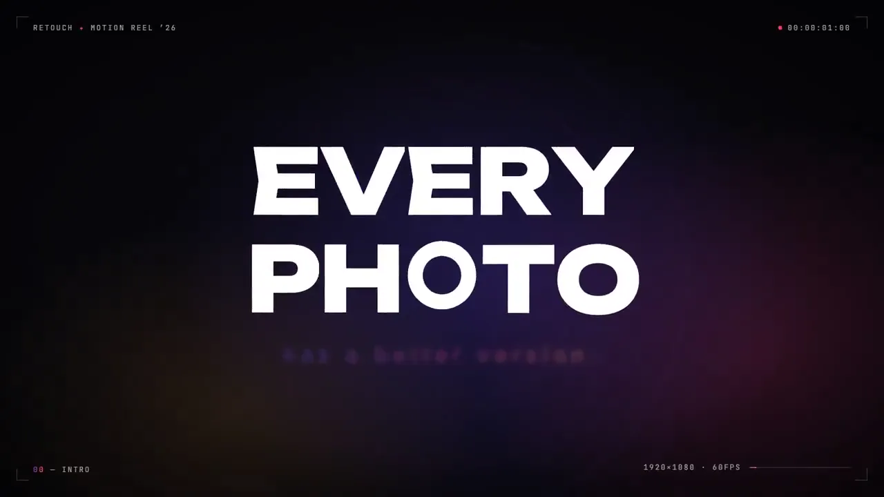 Photo retouch app promo