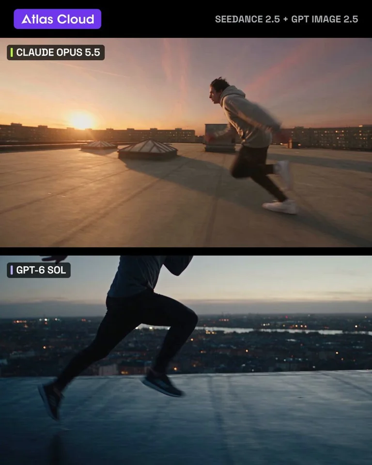 Parkour jump with frame-by-frame look swaps
