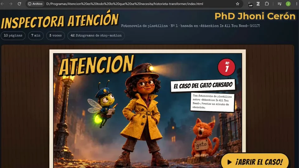 Stop-motion comic of "Attention Is All You Need"