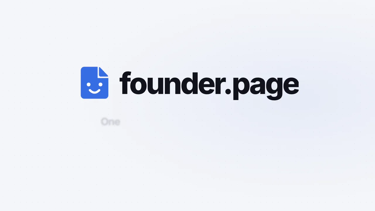founder.page launch video
