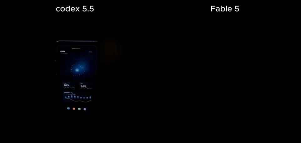 We gave the same exact prompt to Codex 5.5 and Fable 5