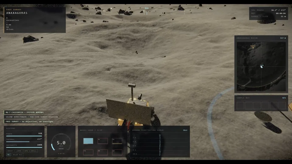 I created a 3D lunar rover survey game with Opus 5.