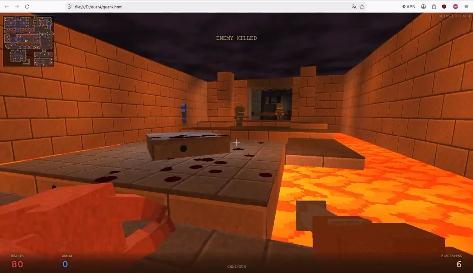 600 KB WebGL shooter made with the $20 Claude Code plan in a month (Opus 4.6)