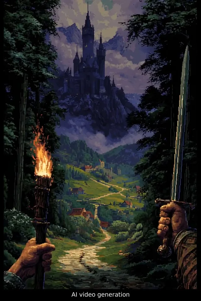 Opus 5.5 recreated an AI video output into a playable 90s fantasy walking simulator