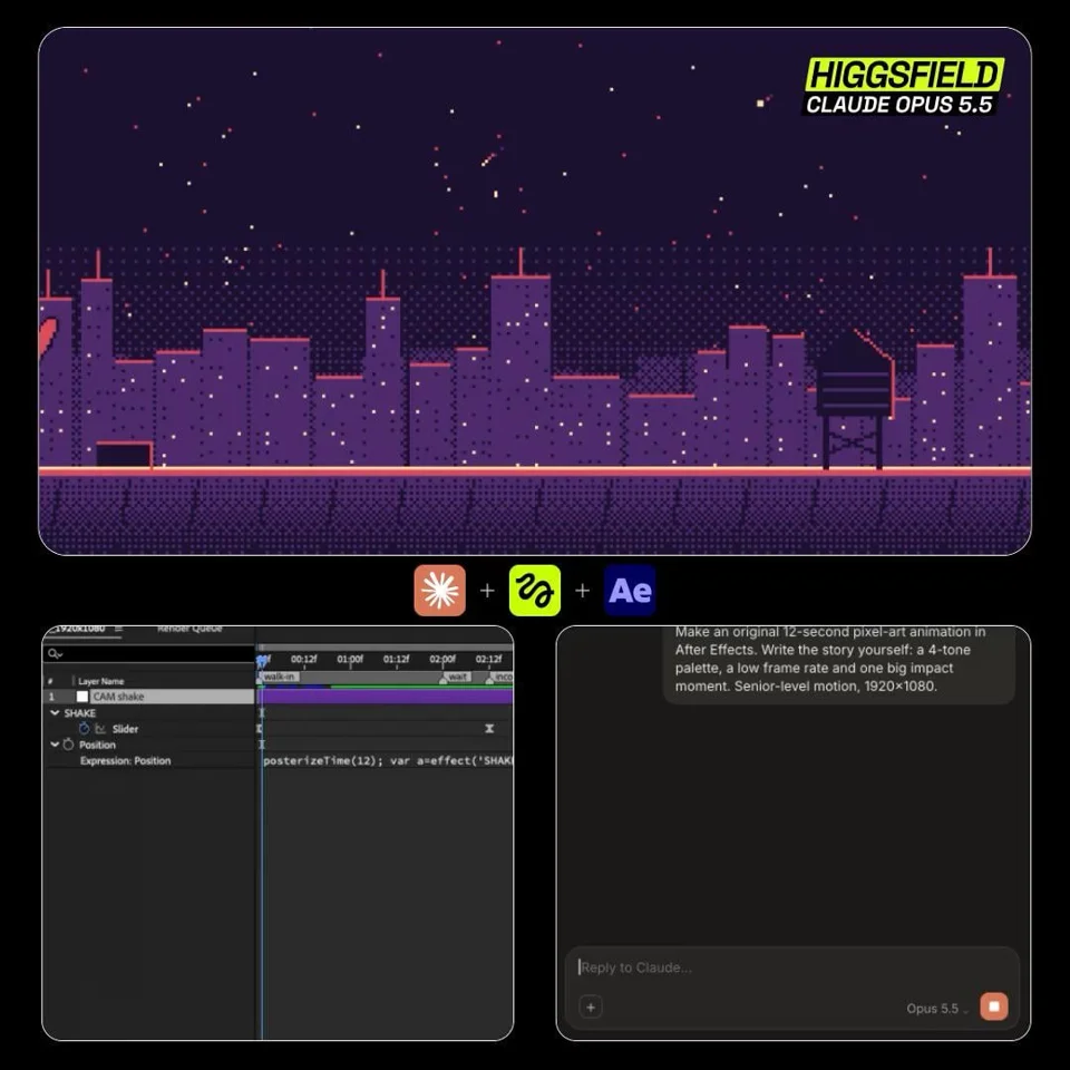 This is what motion design with Claude Opus 5.5 looks like now