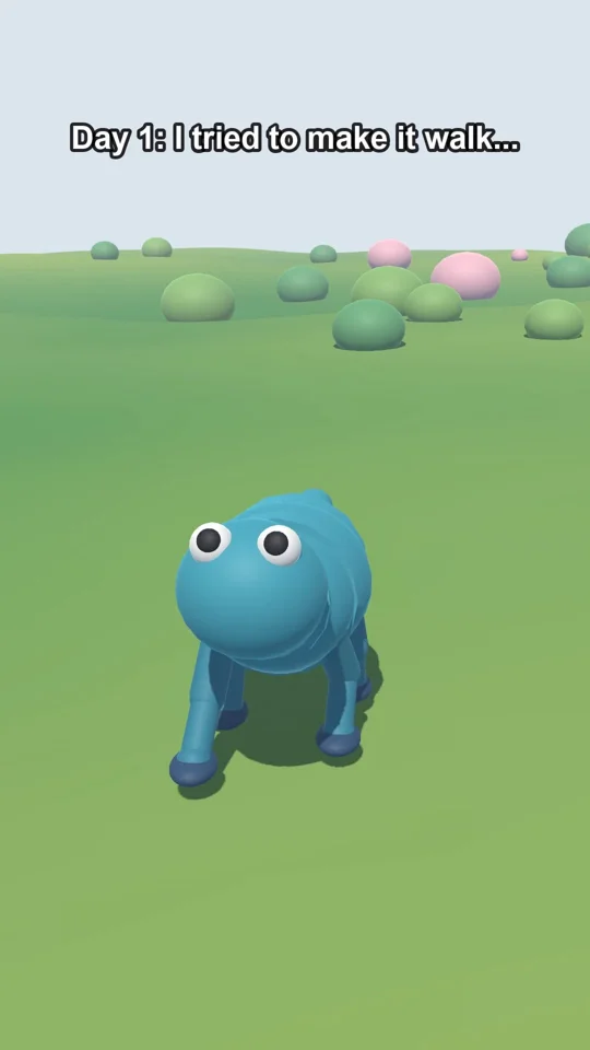 Day 1 of Building a Spore-Style creature game with Claude