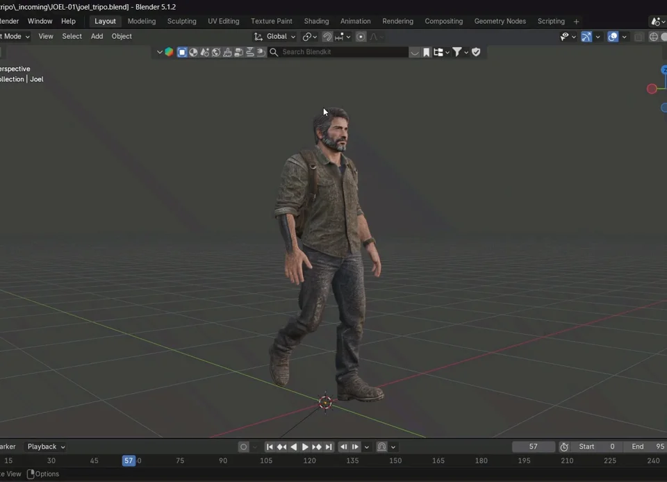 Opus 5.5 + Tripo AI Auto Rig: Getting a 3D Character Moving in Blender