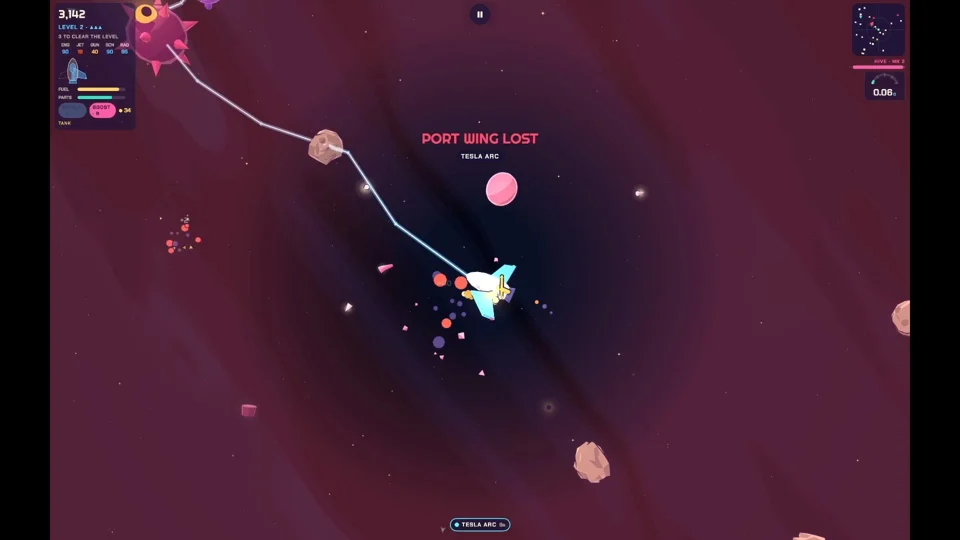 Just shipped my 14th app this year: Lunatic Fling, a Lunatic Fringe-inspired space combat game with a daily challenge, now launching on ProductHunt! Built, submitted, and approved in under a week, alongside a second game, Paperwing.