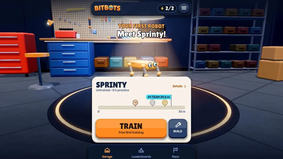 My robots can't walk until they've practised for 93 hours. First trailer for Bitbots