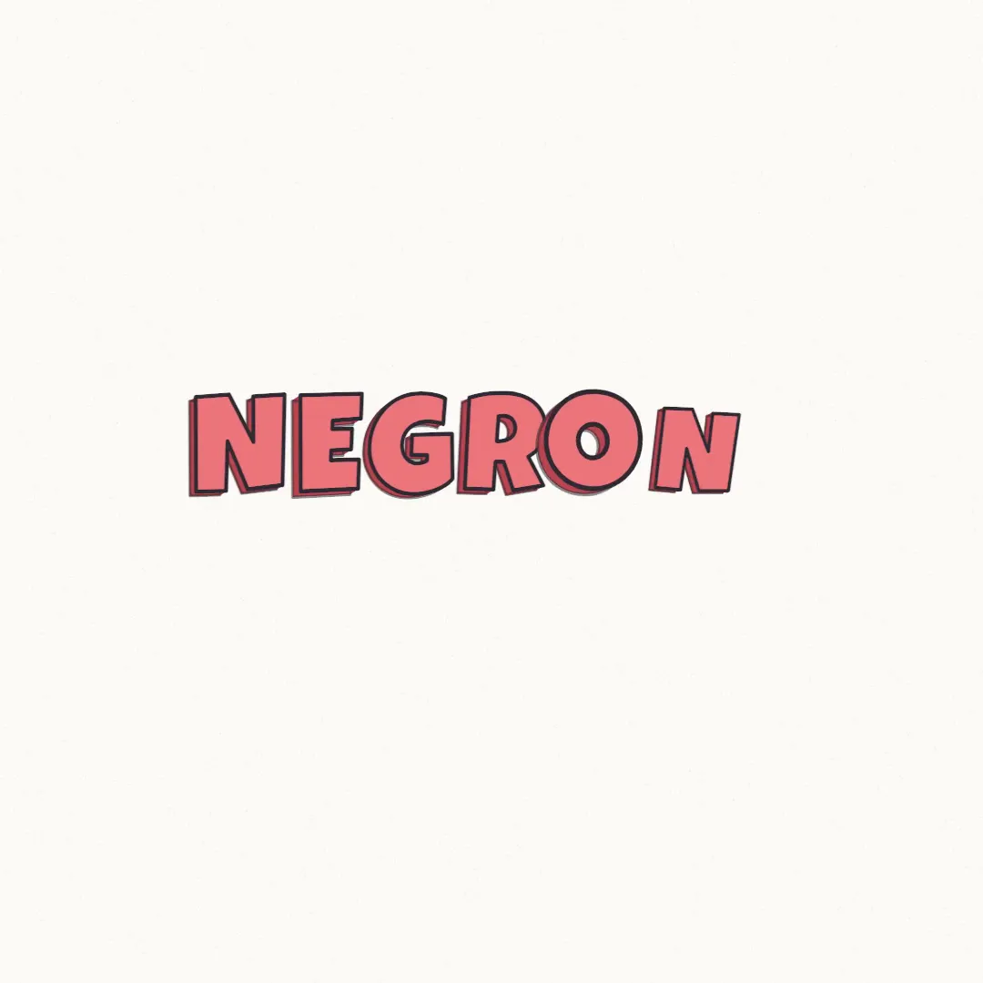 Negroni recipe animation