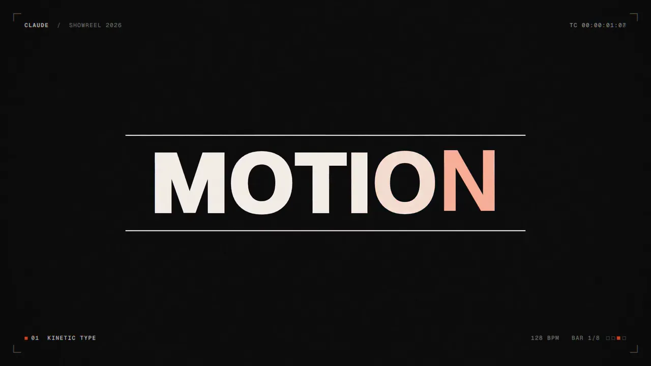 3D motion design showreel