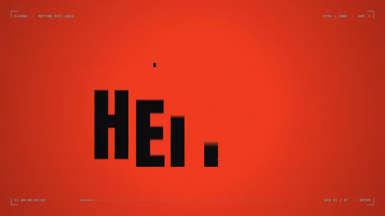 Kinetic type motion showreel