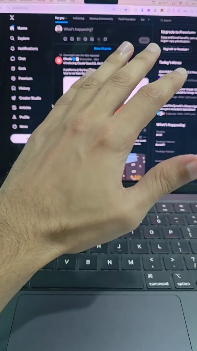 Opus 5.5 one-shotted this hand animation, Insane 🤯