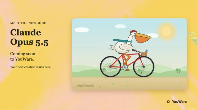 Claude Opus 5.5 takes the pelican for a ride. 🚲
